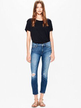 MOTHER The Looker Mid-Rise Crop Jeans in Gypsy, Size 27